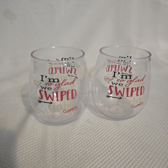 Other - ♥️50% Off! Valentine Plastic Wine Cups